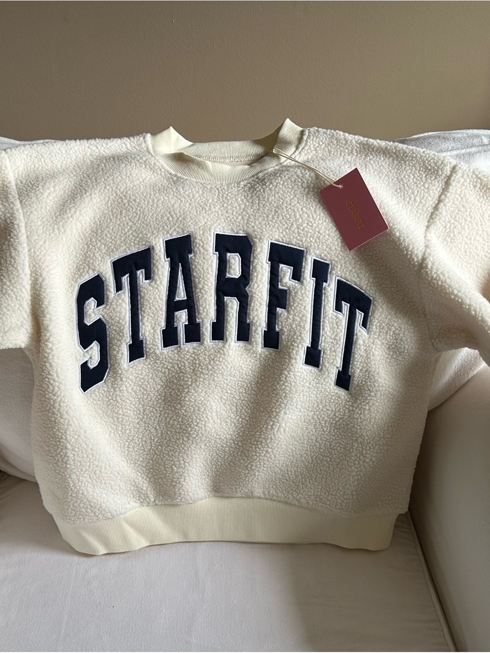 Starfit Cream Sherpa Pullover Sweatshirt